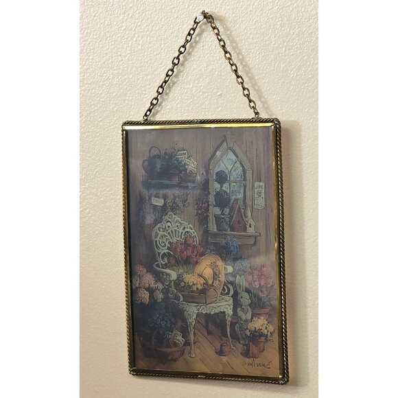 Vintage Wall Hanging Decor By Debbi Mumm With Chain - Picture 3 of 10